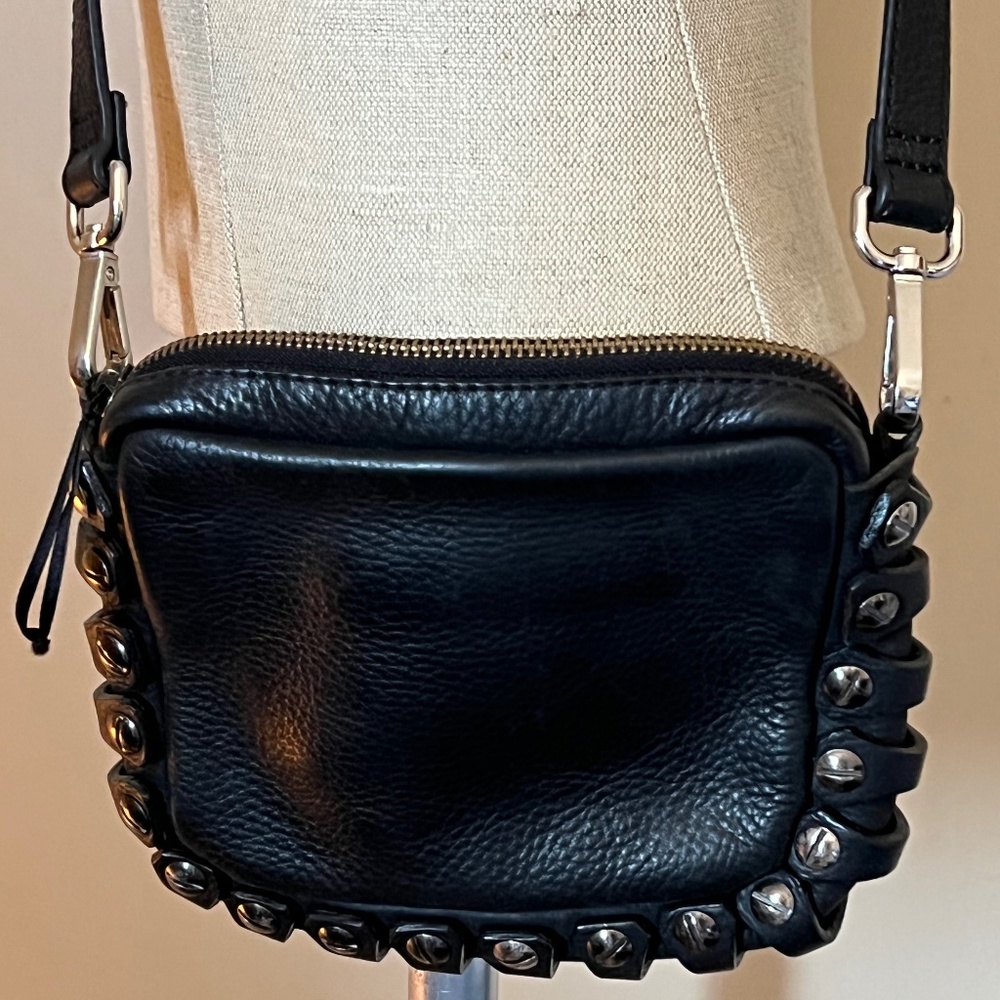 Black leather crossbody bag Beautiful quality leather